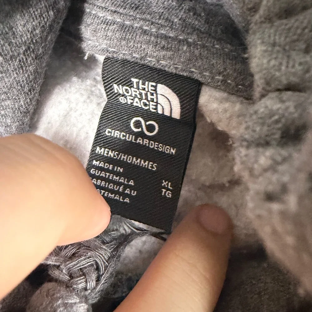The North Face Mens XL Circular Design Graphic Hoodie Heather Gray Pullover